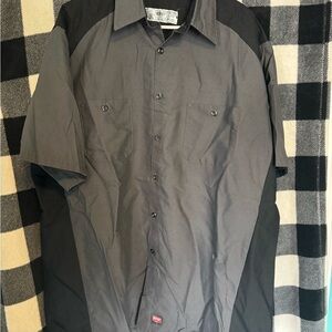 Men's Two-Tone Gray and Black Casual Shirt